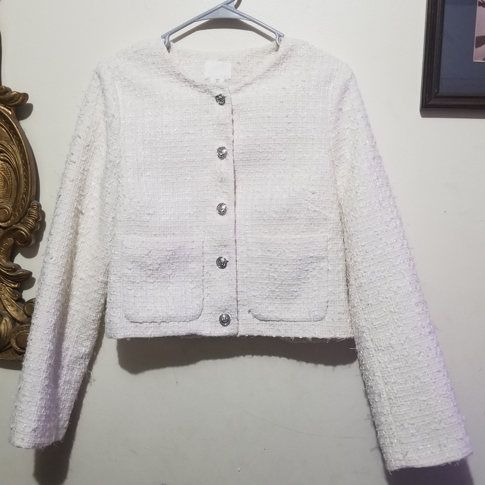 H&M Cream Tweed Women's Blazer